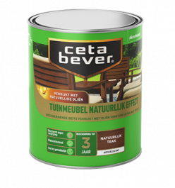 image of Cetabever Tuinmeubelbeits Teak Natuurlijk Effect - 750 ML Cetabever Tuinmeubelbeits Teak Natuurlijk Effect - 750 ML
