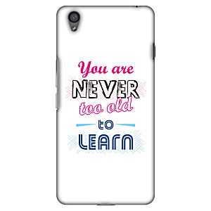 image of Oneplus X Case, Premium Handcrafted Designer Hard Snap On Shell Case Shockproof Back Cover For Oneplus X - Never Too Old To Learn