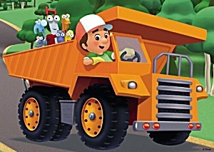 image of Handy Manny 35 Piece Jigsaw Puzzle - Orange Dumper Truck
