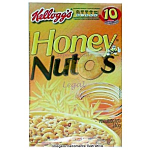 Cereal Matinal Kelloggs Honey Nutos 240G Aveia E Mel Cereal Matinal Honey Nutos Aveia E Mel (7896004000572)