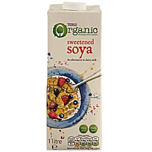 Tesco Organic unsweetened soya drink 1l (5000436769255)
