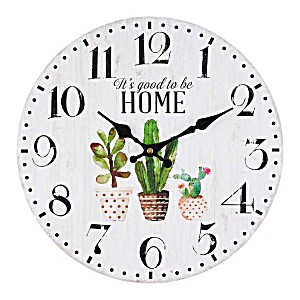 image of Cooper & Co Cactus MDF Clock Multicoloured 34 CM
