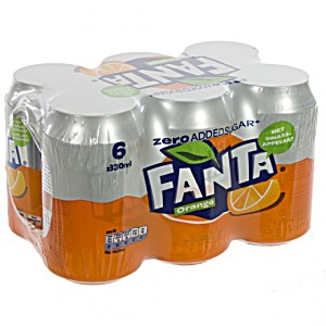 Fanta zero Orange blik 6-pack 6st (5449000120977)