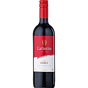 image of Vinho Brasileiro Tinto Suave Galiotto 750ML - Caixa 12 Unidades