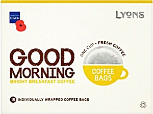 Lyons Good morning coffee bags 18's 125g (5011667883337)