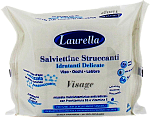 image of Laurella Moisturizing Face Eye Make-up Remover Wipes 20 Pieces