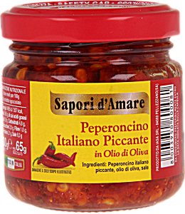 image of Sapori D'amare Peperoncino Italiano Piccante In Olio Di Oliva 100 G