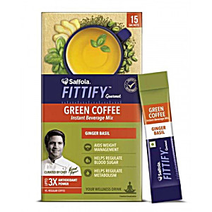 image of Saffola Coffee Fittify Green Ginger Basil 10bags