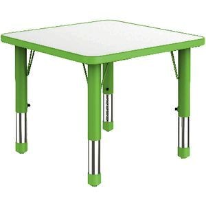 image of Studymate Young Height Adjustable Table White and Green