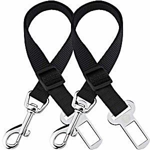 image of Car Seat Belts For Dogs and Cats - Prevent Stress From Travel - Allow Breathing Fresh Air Without Pets Jumping Out - Support All Cars