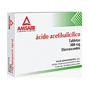 image of cido Acetilsaliclico 300 MG Con 20 Tabletas Efervescentes