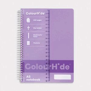 image of Colourhide A5 Notebook 200 Pages Lilac