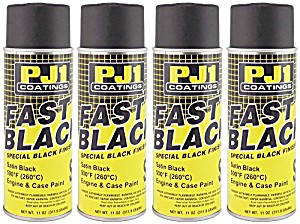 image of PJ1 16-sat-4pk Satin Black Engine Spray Paint, 44 Oz, 4 Pack