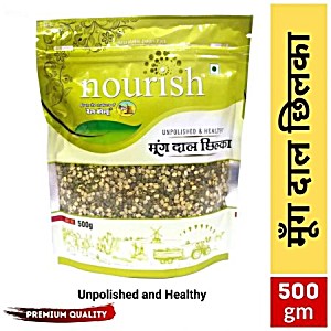 image of Nourish Unpolished & Healthy Moong Sabut, 500 G Pouch