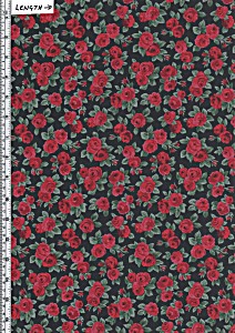 image of Liberty Flower Show Winter Ascot Rose 112CM Wide Cotton Fabric 5723C