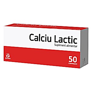 image of Calciu Lactic, 50 Comprimate, Biofarm