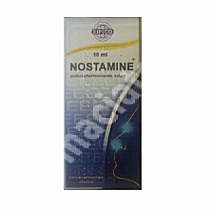 image of Nostamine Picături Oftalmice / Nazale, Soluţie, 0,5 MG / ML + 0,5 MG / ML, 10 ML, Eipico Med
