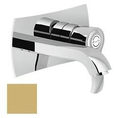 image of Nobili Si98198gm Sof Wall Mounted Single Lever Basin Mixer - Champagne