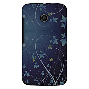 image of Motorola Moto E XT1022 Case - Midnight Lily, Hard Plastic Back Cover. Slim Profile Cute Printed Designer Snap On Case With Screen Cleaning Kit