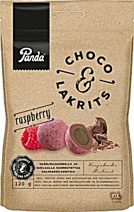 image of Panda Choco & Lakrits Raspberry 120G