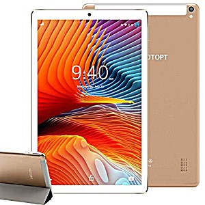 image of 4G Lte Tablet 10 Pulgadas Yotopt - Android 10.0, 4GB Ram Y 64GB Rom, GPS / Bluetooth / Wifi Soporte (oro)
