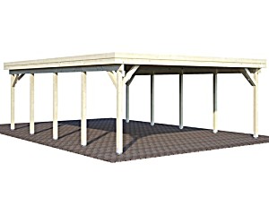 image of Doppelcarport Palmako Karl 40, 6 M 600X762 CM Natur