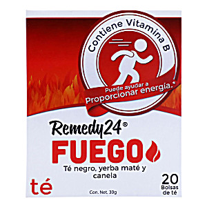 image of Remedy 24 Fuego Te Verde, yerba Mate Y Te Negro 30 GRS