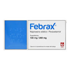image of Febrax Supositorio C 5 Naproxenoparacetamol