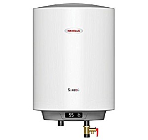 image of Havells Senzo 5S 10-litre Storage Heater With Flexi Pipe, Safe Shock Plug (white)