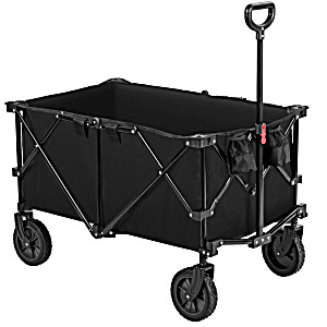 image of Costway Collapsible Folding Wagon Cart Outdoor Utility Garden Trolley Buggy Shopping Toy