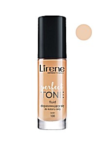 image of Lirene Perfect Tone Fluid Dopasowujący Się Do Koloru Cery 100 Ivory 30ML