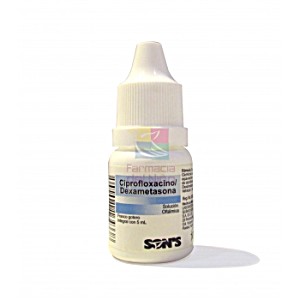 image of Ciprofloxacino / Dexametasona Sol. oft Gotas 5 ML - This Product Is Available Only To Customers Within Mexico