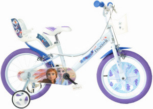 image of Kinderfahrrad Dino Eisknigin 14 Zoll 23 CM Mdchen Felgenbremse Wei / Violett