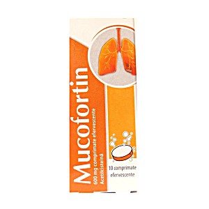 image of Mucofortin, 600 MG, 10 Comprimate Efervescente, Zdrovit