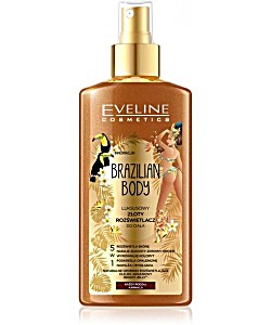 image of Eveline Brazilian Body Luksusowy Złoty Rozświetlacz Do Ciała 150ML