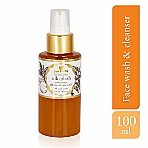 image of Just Herbs Silksplash Rehydrant Face Wash - Neem Orange, All Skin Types, Paraben Free, 100 ML