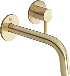 image of Ben Lavion 2-gats Inbouw Wastafelkraan Afdekset Geborsteld Messing