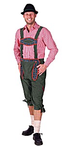 image of Zielone Tyrolskie Tradycyjne Spodnie Męskie