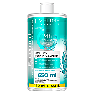 image of Eveline Cosmetics Facemed+ Matuj Cy Płyn Micelarny 3W1 650 ML