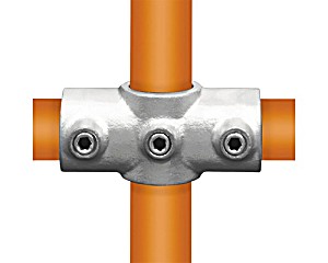 image of Kreuzstck Buildify Rohrverbinder 90 Fr Gerstrohr Aus Stahl Durchgehend  33 MM