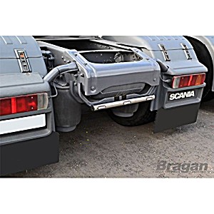 image of Bragan Truck Specific Polished Stainless Steel Chassis Bar + 3 X Leds