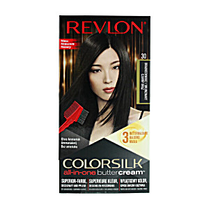 image of Revlon Colorsilk All-in-one Buttercream 30 Brown Black Hair Colour For Womens (uk)