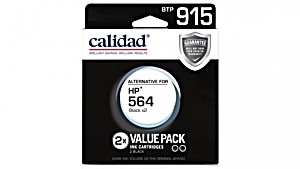 image of Calidad HP 564 Black Ink Cartridge Two Pack