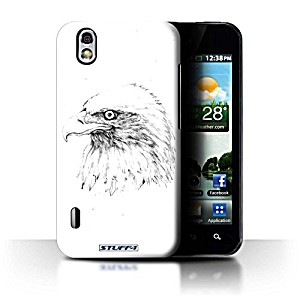 image of Stuff4 Phone Case / Cover For LG Optimus Black P970 / Eagle / Bird Design / Sketch Drawing Collection