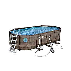 image of Bestway 56671 - Piscina Desmontable Tubular Power Steel 488X244X122 CM Depuradora De Arena De 3.028 Litros / Hora