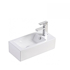 image of Fienza Wall Hung Ceramic Basin Linea- Right Hand 1TH White Tr4127a