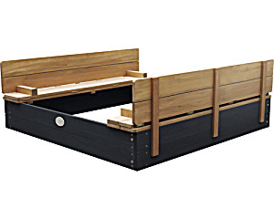 image of Sandkasten Sandkiste Axi Ella XL Holz Anthrazit Braun