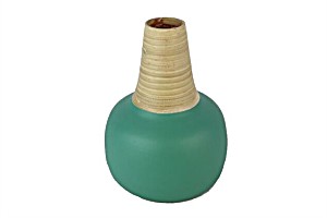 image of HBX Deco Vaas Bamboo Spun Horizon (WP) Naturel / Groen Deco