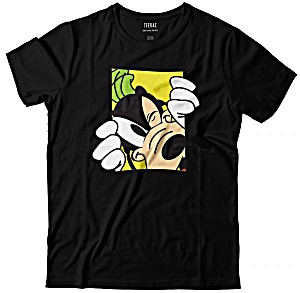 image of Teekaz Goofy T-shirt For Men - Black, Xlarge