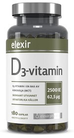image of Elexir D3-vitamin 2500 Ie 180 Kapslar